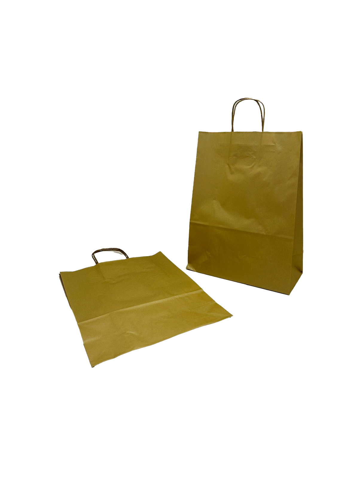 Papieren Draagtassen Goud 260+120x350mm - 50 st
