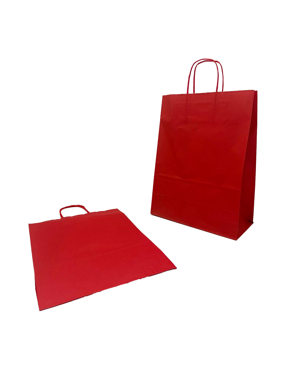 Papieren Draagtassen Rood 260+120x350mm - 50 st