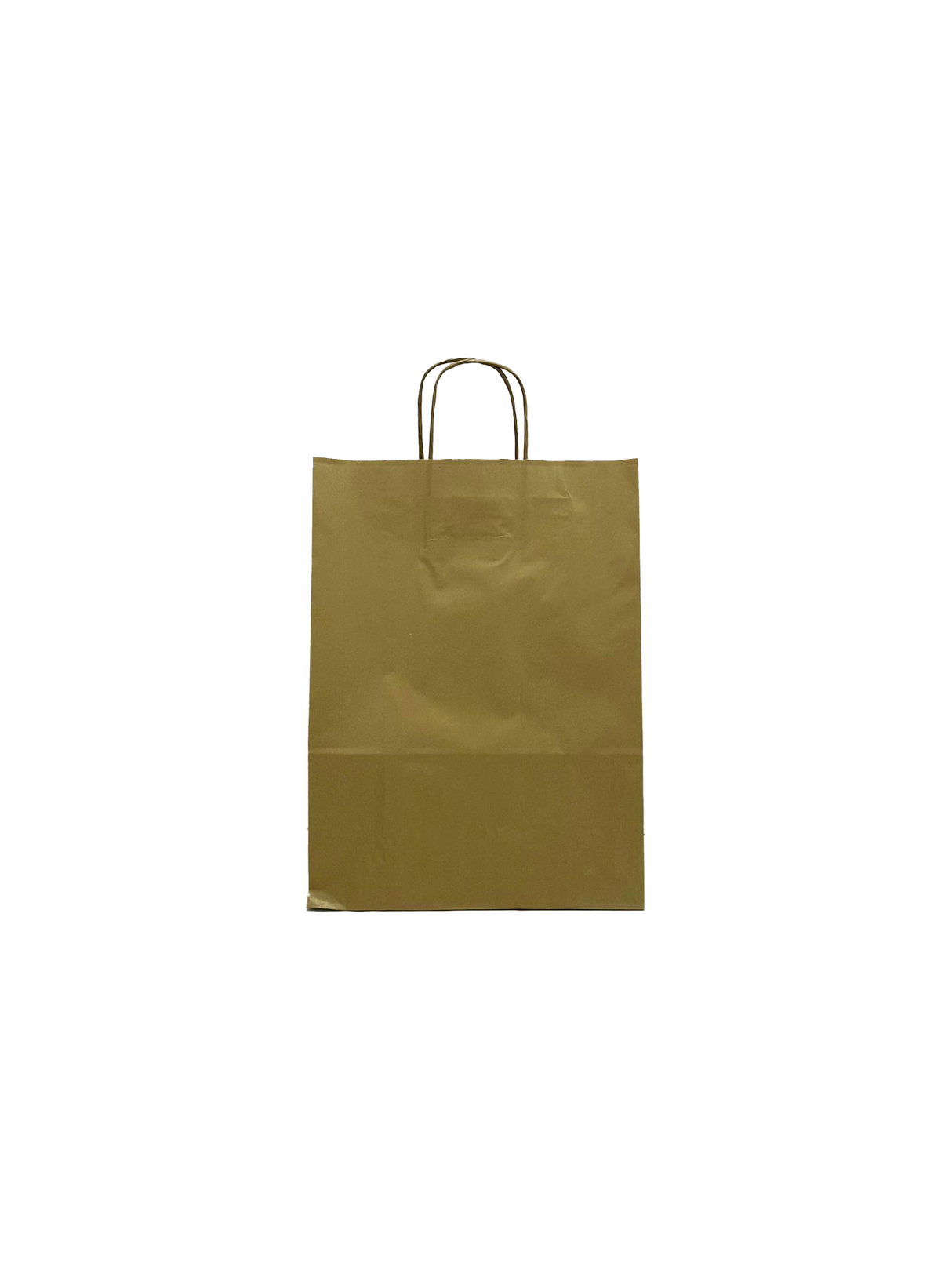 Papieren Draagtassen Goud 320+120x410mm - 50 st