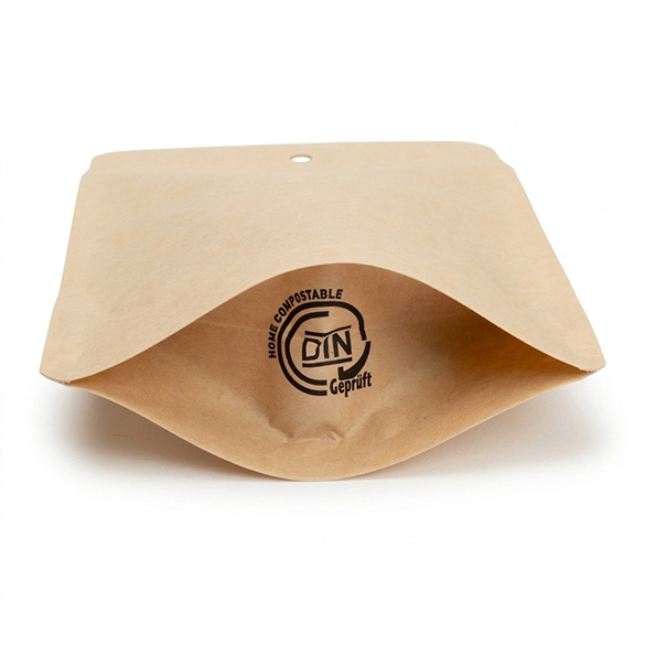 Kraft thuis composteerbare stazak 10x6x15cm - 100 st
