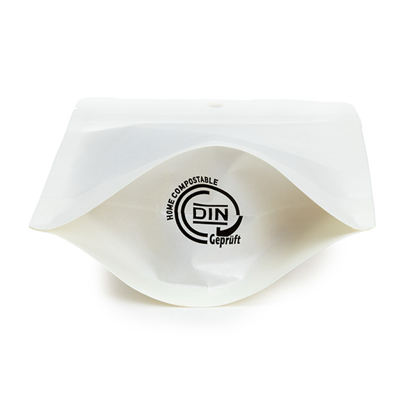 Witte thuis composteerbare stazak 10x6x15cm - 100 st