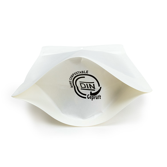 Witte thuis composteerbare stazak 15x9x23cm - 100 st