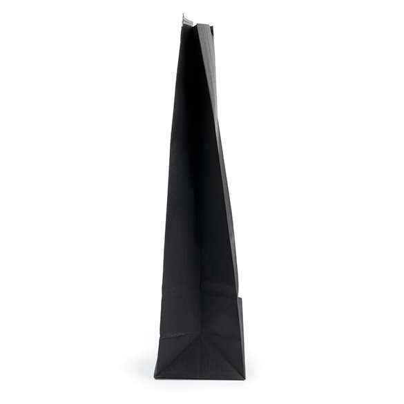 Blokbodemzakken Zwart met Sluiting en Venster 15,2x7x26,7cm - 100 stuks