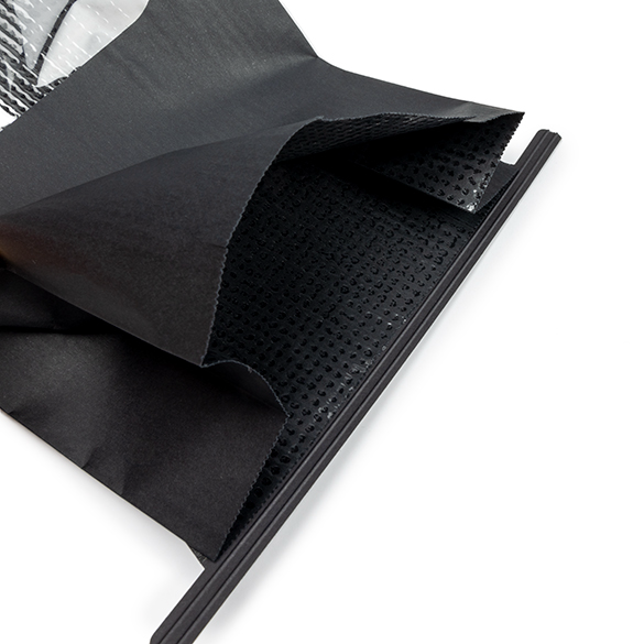 Blokbodemzakken Zwart met Sluiting en Venster 15,2x7x26,7cm - 100 stuks