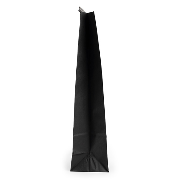 Blokbodemzakken Zwart met sluiting en venster 108x64x267mm - 100 st.