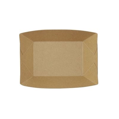 Snackschalen karton 400 ml Bruin Biologisch Gecoat - 1.000 stuks