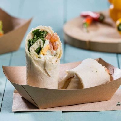 Snackschalen karton 400 ml Bruin Biologisch Gecoat - 1.000 stuks