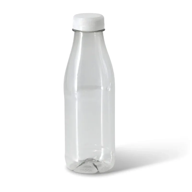 rPET bottles 500 ml clear/white lid