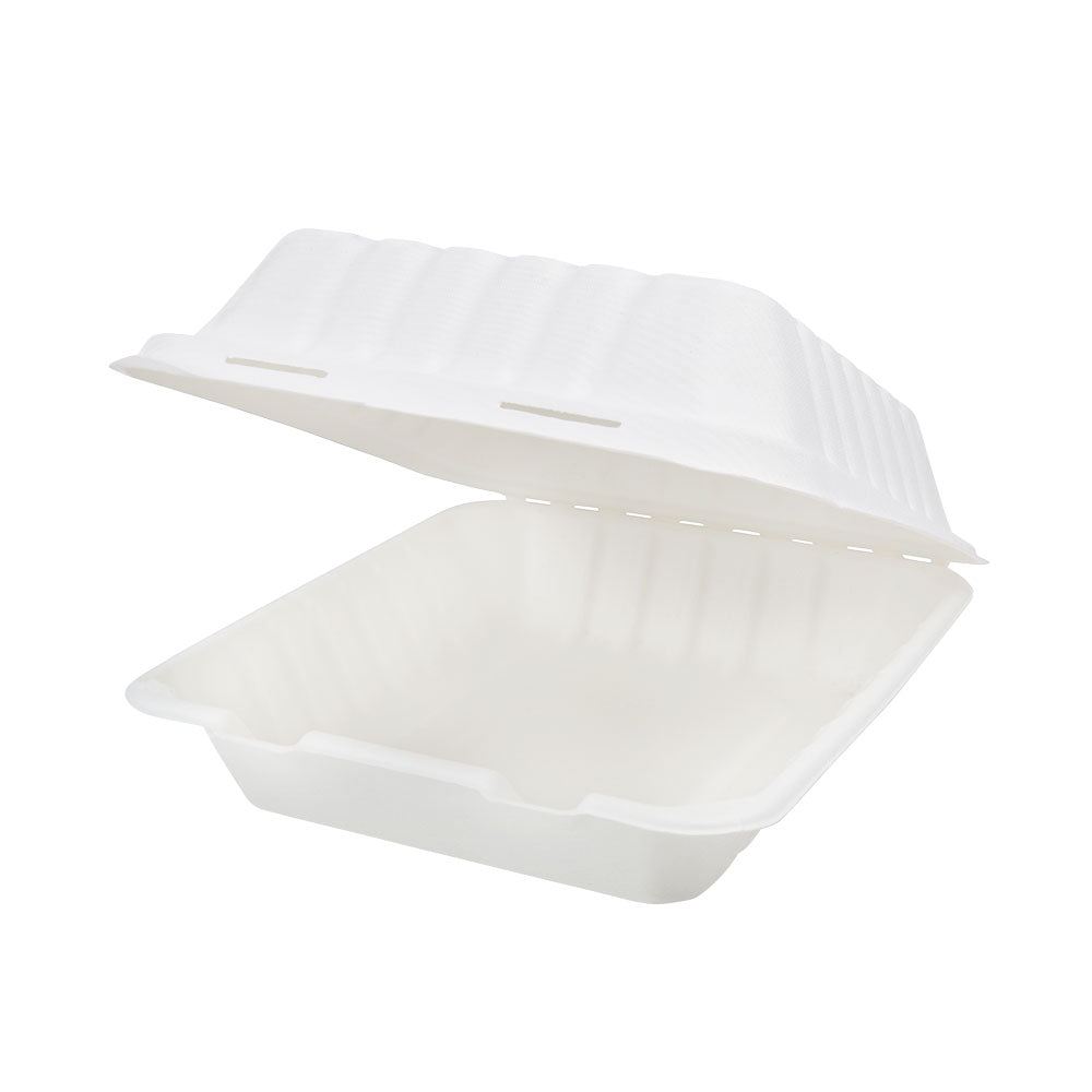 Schaal met deksel Suikerriet 22x18,5x7 cm - 200 stuks