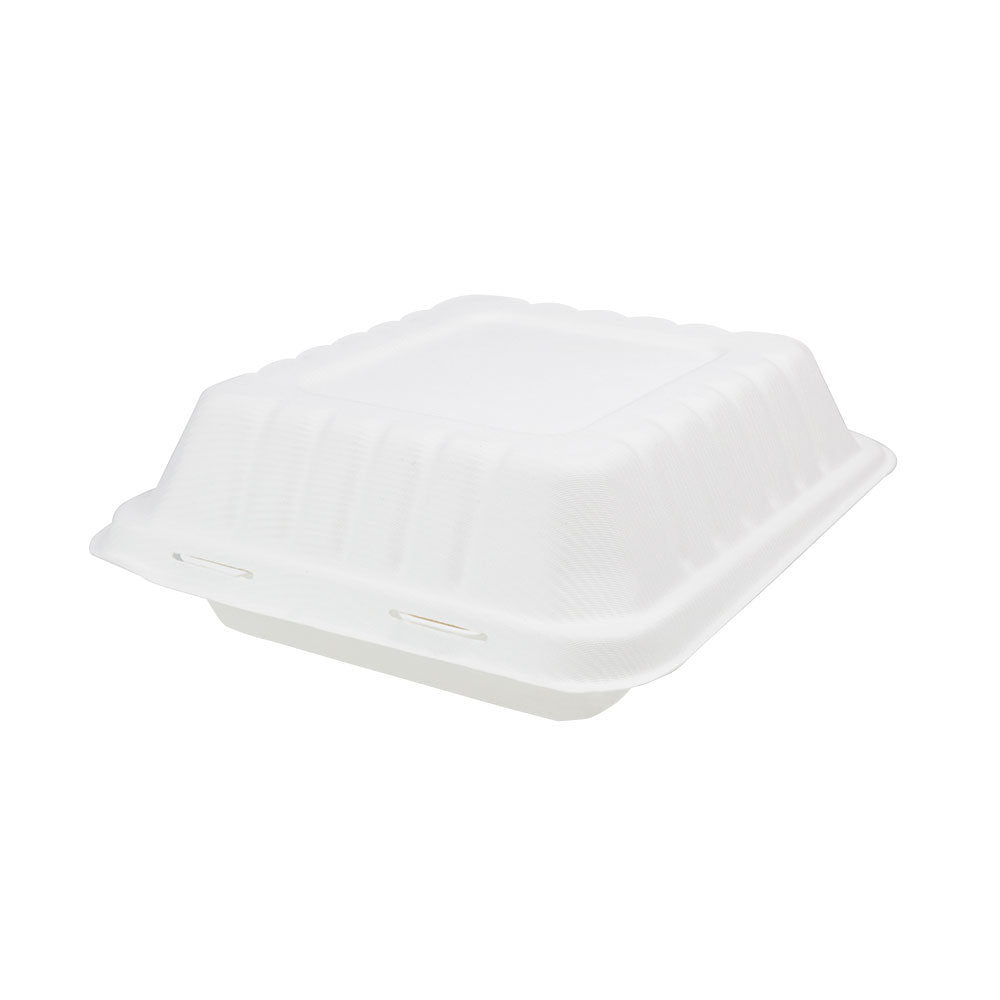 Schaal met deksel Suikerriet 22x18,5x7 cm - 200 stuks