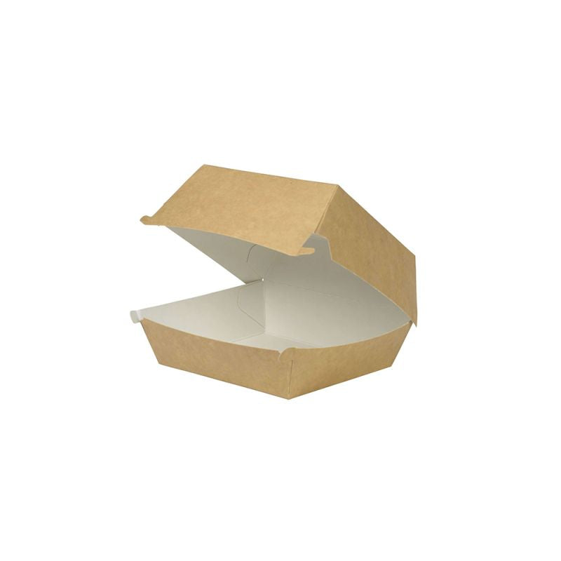 Take-away hamburgerdozen Karton 11x11x8 cm Bruin-Wit - 300 stuks