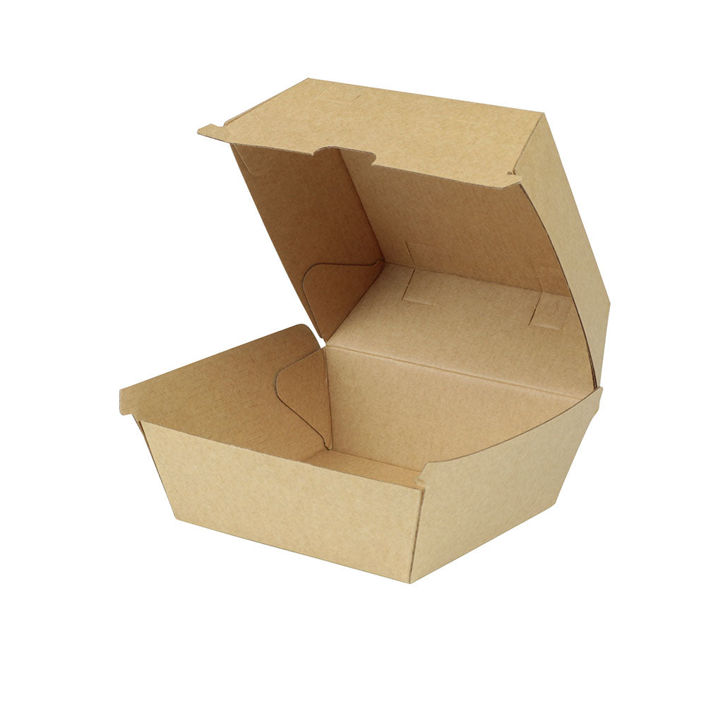 Take-away hamburgerdozen Karton 13x14x8 cm Bruin - 250 stuks