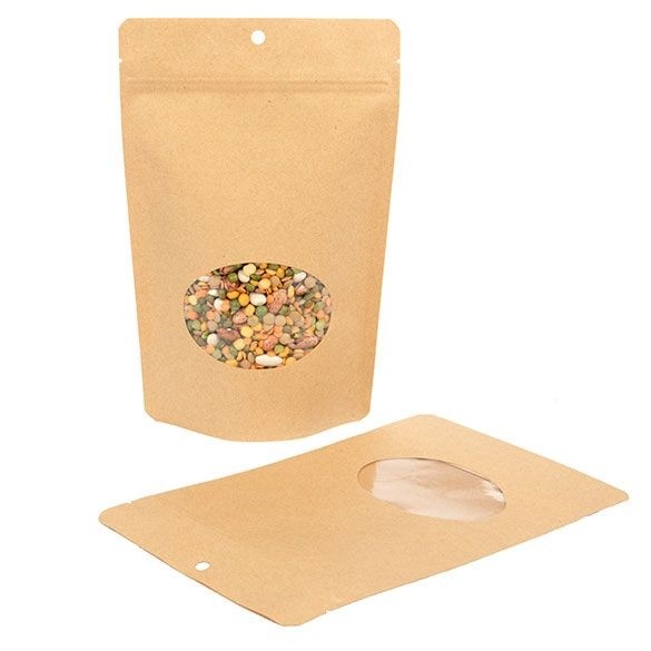 Eco Stand Up Pouches Kraft 312 grams 149x89x232mm