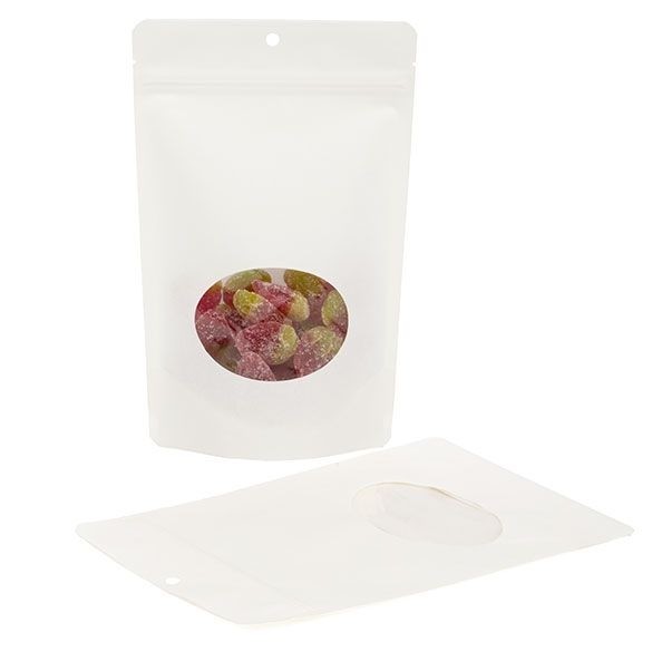 Eco Stand Up Pouches Kraft White 312 grams 149x89x232mm