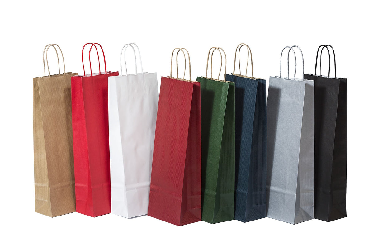 Papieren Flestassen Donker Blauw 140x80x390mm - 50 st