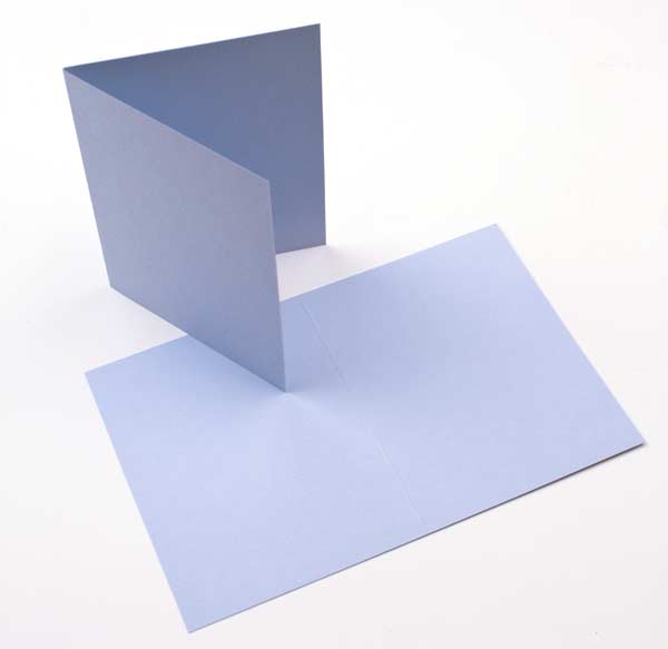 Folded Card Light Blue 124x178mm