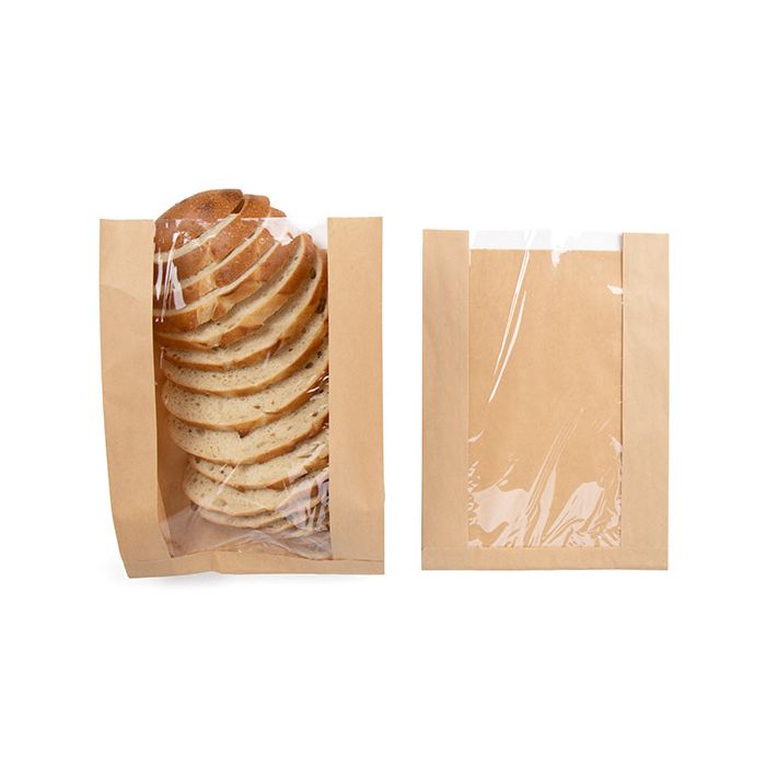 Kraft Zakken 26x102x356 mm Met zijvouw - 100 Stuks