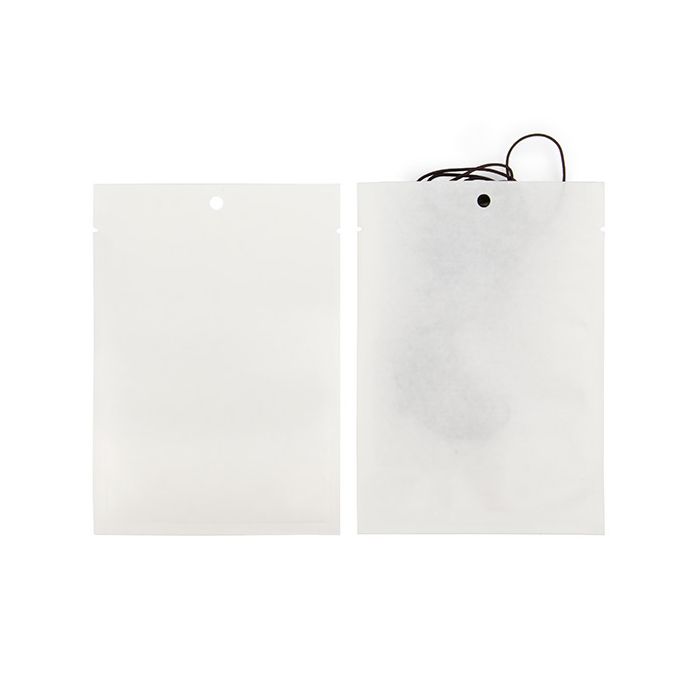 Eco Vlakke Zakken Kraft/Bioplastic Wit 102x152mm - 100 st