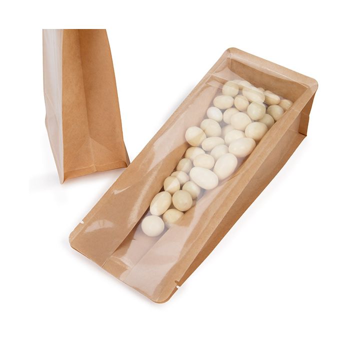 Blokbodemzakken Kraft 89x70x229 mm - 100 stuks