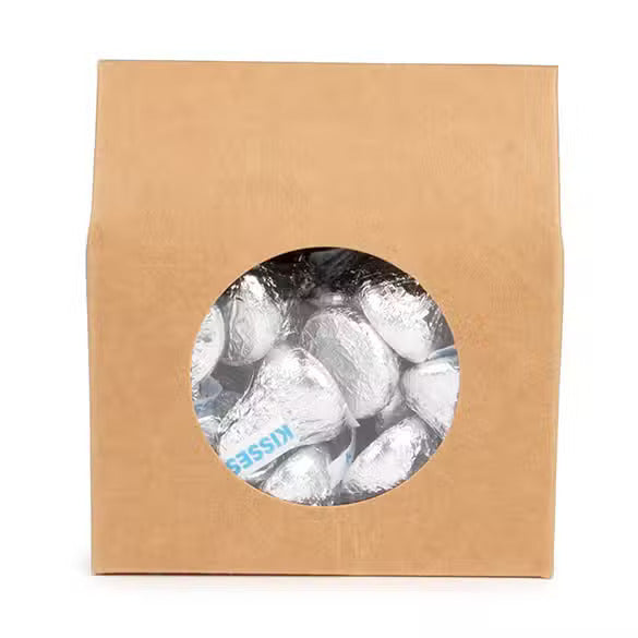 Kraft Gift Boxes with Circle Window 89x38x102 mm