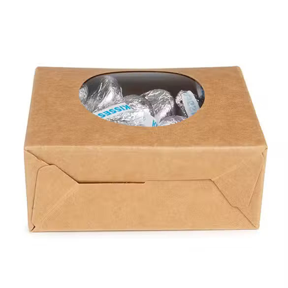 Kraftdoosjes Met Rond Venster 89x38x102 mm - 25 stuks