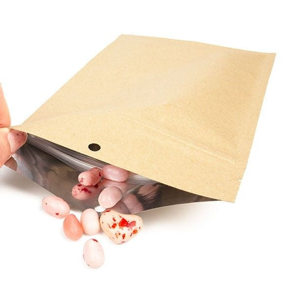 Gripzakken Kraft/Plastic 127x208mm - 100 st