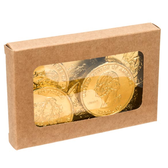 Kraft doosje met venster 70x14x103mm - 25 st