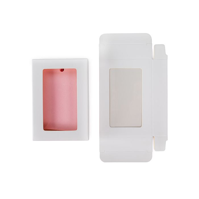 Kraft doosje Wit met Venster 70x21x103 mm - 25 st