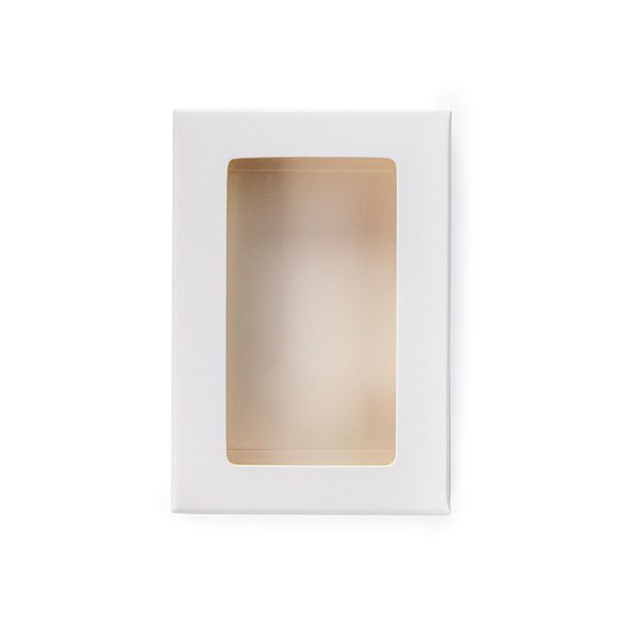 Kraft doosje Wit met Venster 70x21x103 mm - 25 st