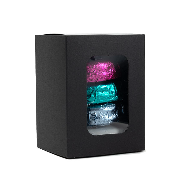 Tweedelige Papieren Dozen Zwart 9,5x6,4x5,7cm - 25 stuks