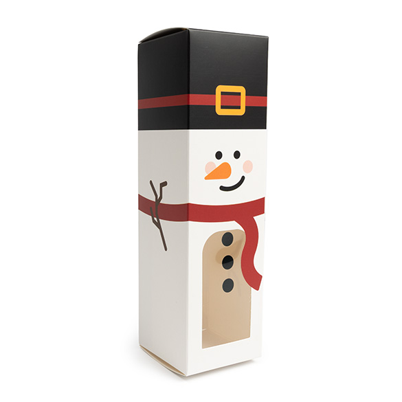 Geschenkdoosjes Sneeuwpop met Venster 57x57x203mm - 25 st.