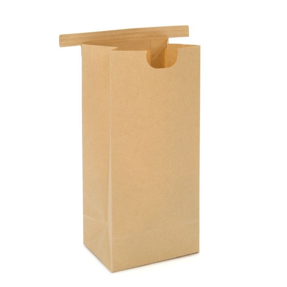 Blokbodemzakken Bruin met Sluiting 86x64x197mm - 100 st