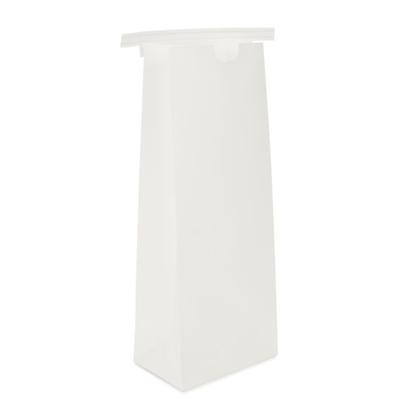 Blokbodemzakken Tin Tie Sluiting Wit 108x64x267mm - 100 st
