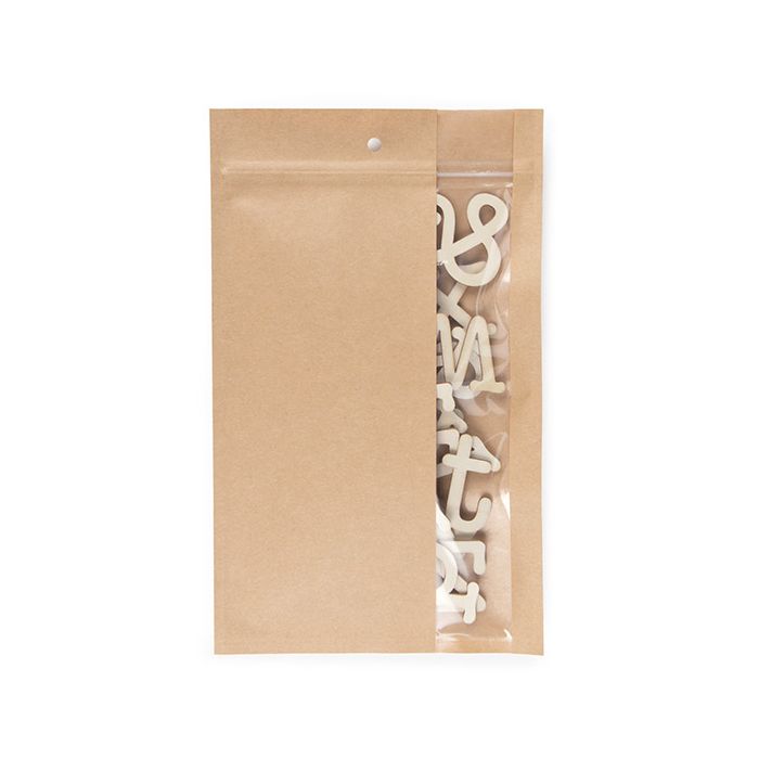 Kraft Gripzakken met Verticaal Venster 152x235 mm - 100 stuks