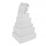 Verzenddozen 330x250x80mm Wit - 50 st