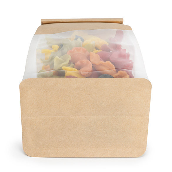Blokbodemzakken Kraft met Tin-Tie Sluiting en Zijvouw 8,9x6,4x25,4cm - 100 stuks