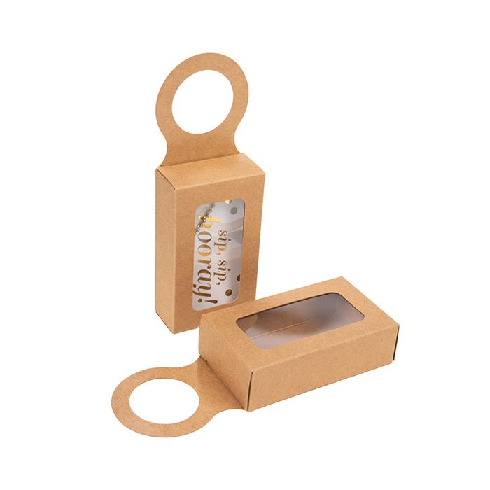 Geschenkdoosjes kraftpapier hangend 55x30x100mm - 25 st