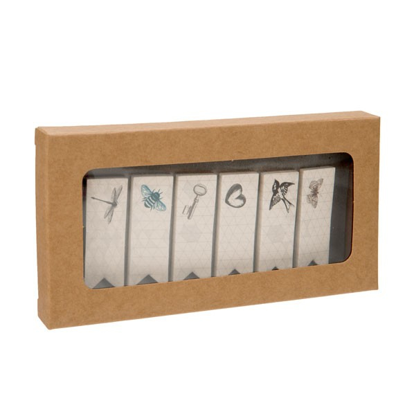 Kraft doosje met venster 70x14x138mm - 25 st