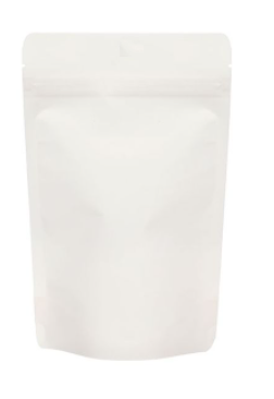 Eco Stand Up Pouches White Kraft 113 Gram 130x80x205 mm