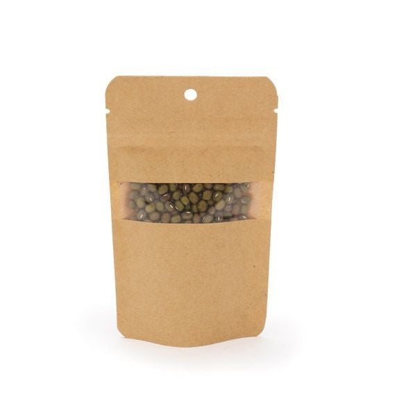 Stazakken Kraft 80x50x130mm | 28 gram met rond ophanggat - 100 stuks