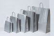 Paper Carry Bags Silver 320+120x410mm 