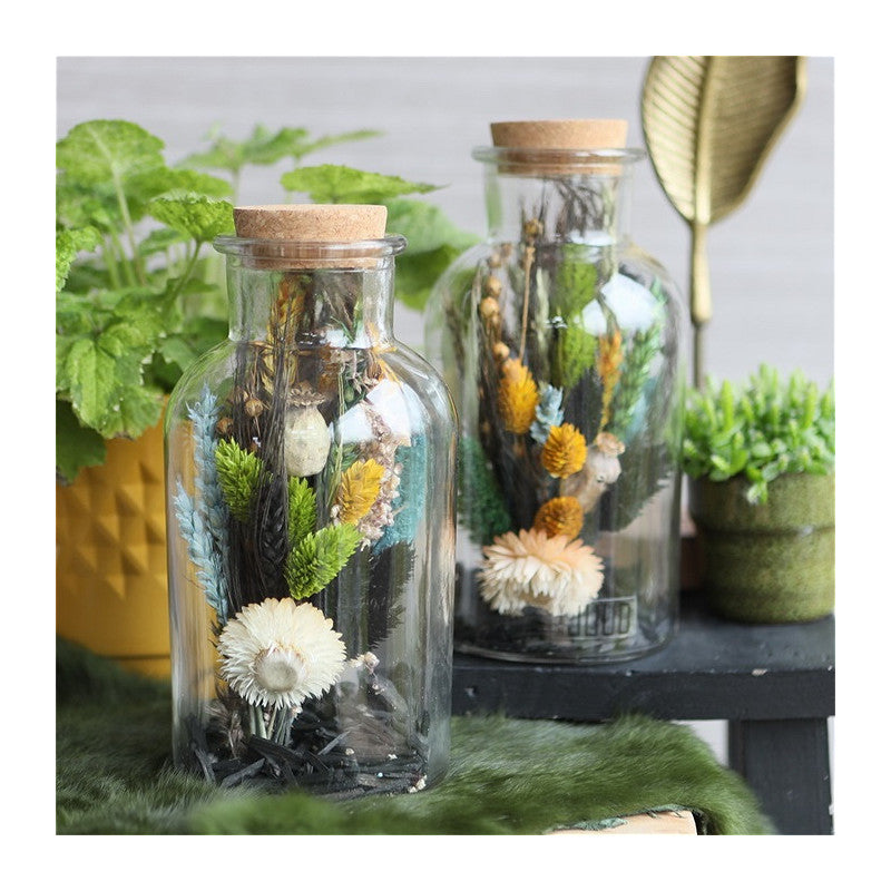 Glazen Medicijnflesje 200mm hoog Ø 100mm - 6 st