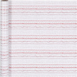Gift wrap, red, white, doodles, W: 70 cm, 80 g, 4 m/ 1 roll [HOB