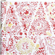 Gift wrap, gold, red, white, Christmas trees, W: 50 cm, 80 g, 3 m/ 1 roll [HOB