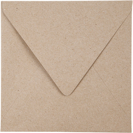 Recycled Envelopes, natural, envelope size 16x16 cm, 120 g 