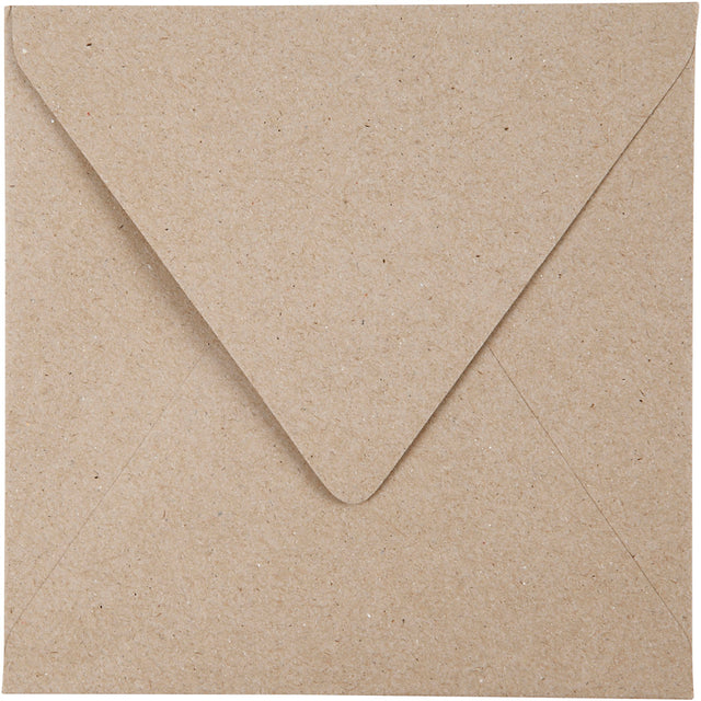 Recycled Envelopes, natural, envelope size 16x16 cm, 120 g 