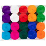 Crepe Paper, assorted colours, L: 20 m, W: 5 cm 