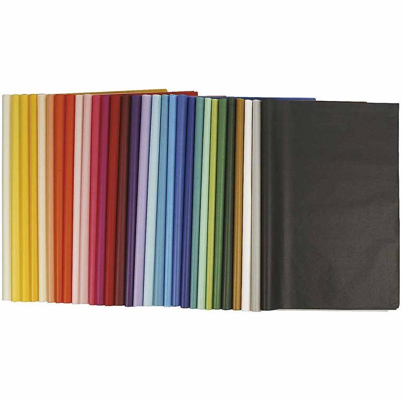 Tissue Paper, sheets 50x70 cm, 14 g, asstd colours 