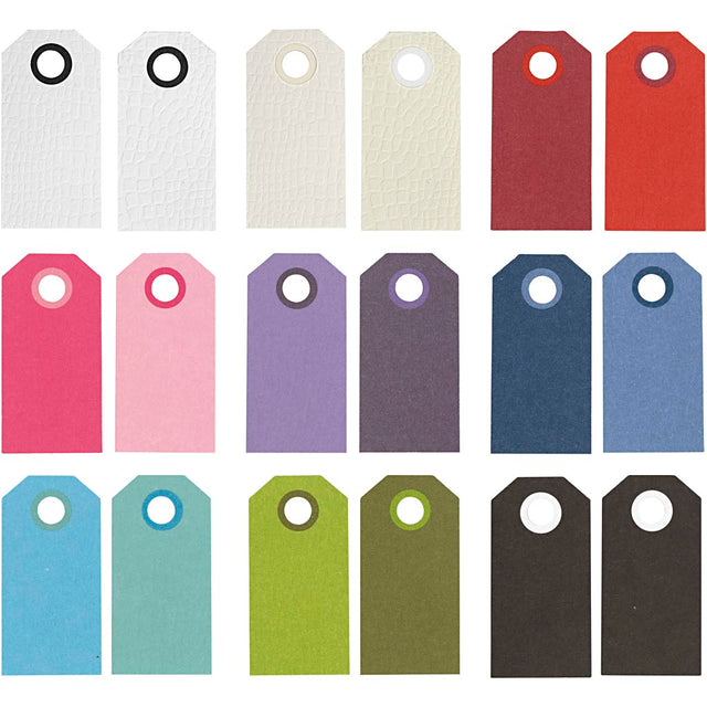 Manila Labels div. colours 30x60mm 