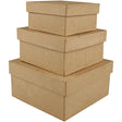 Square Boxes, size 10+12.5+15 cm, H: 5+6+7.5 cm 